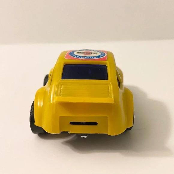 Vintage Beetle Pull Back Plastic Car Bosch Martini Hong Kong 4 Inch Long Toy - Picture 12 of 12